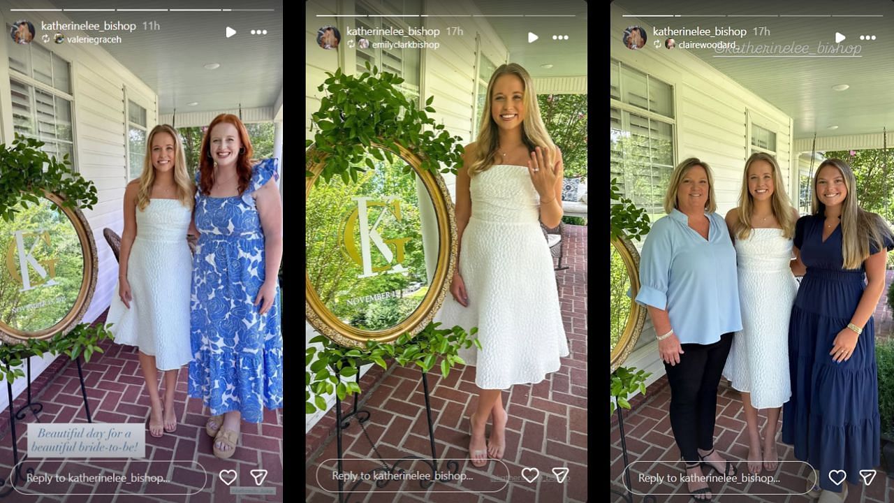 Screenshots of Katherine Lee Bishop's Instagram Stories (Images from - Instagram.com/@katherinelee_bishop IG Stories)